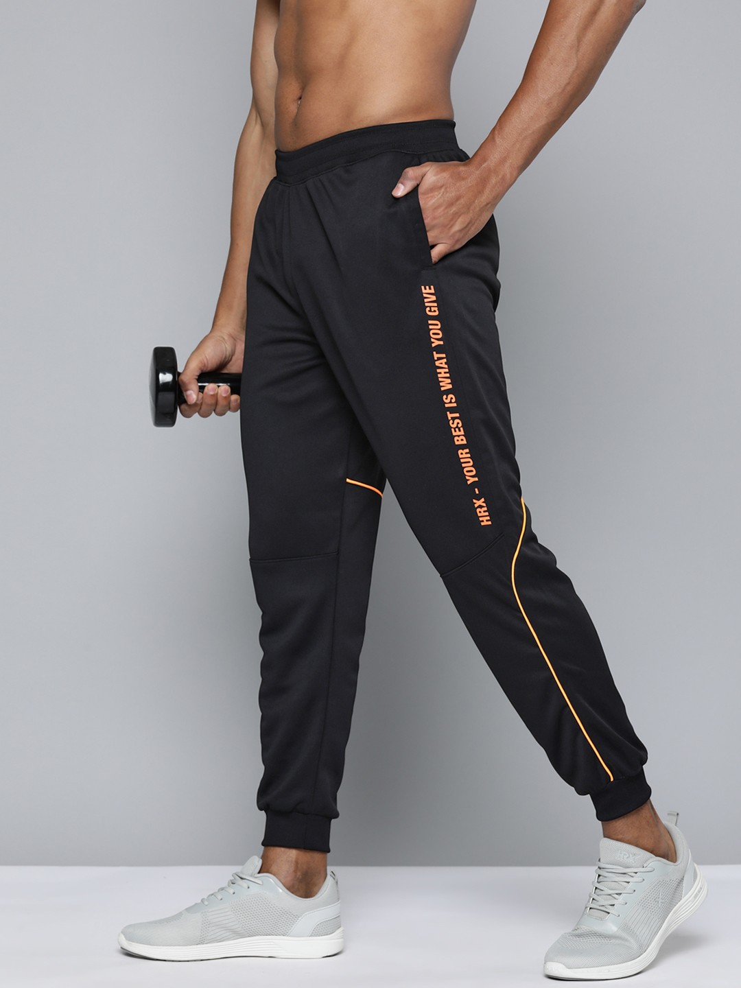 

HRX by Hrithik Roshan Men Rapid-Dry Training Joggers, Black