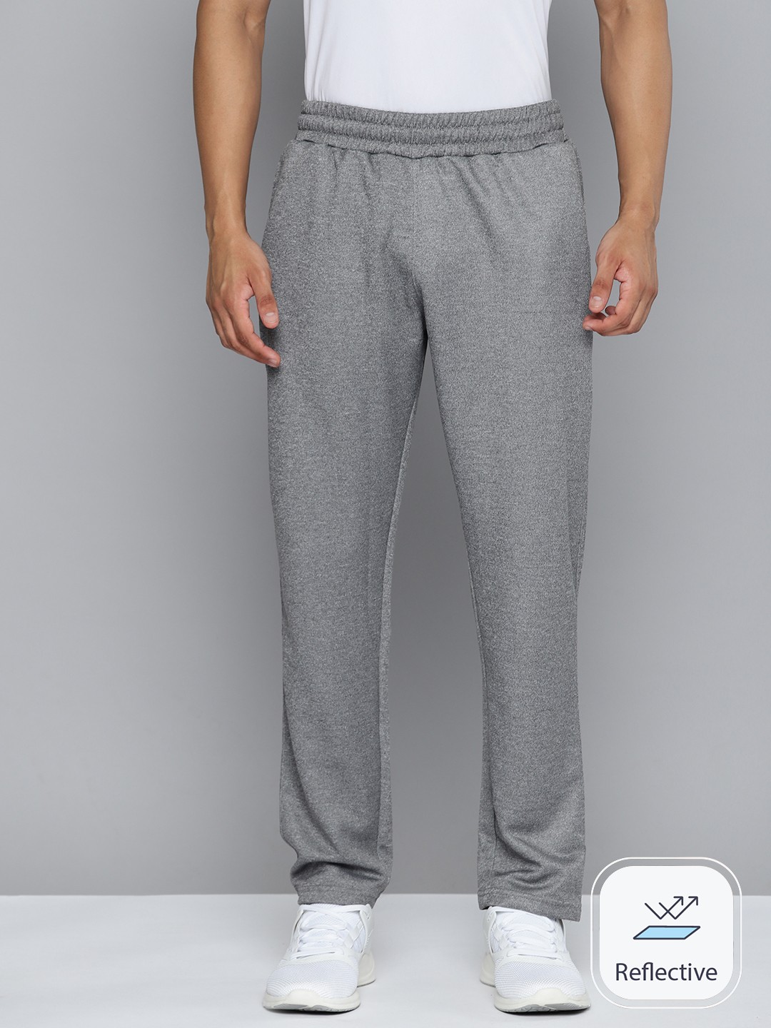 

HRX by Hrithik Roshan Men Slim Fit Rapid-Dry Running Track Pants, Grey
