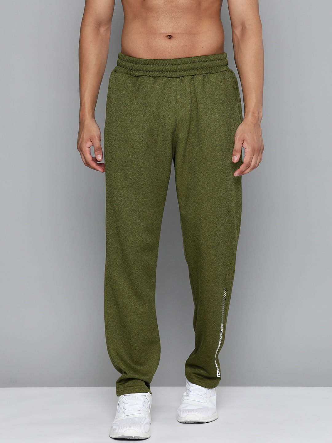 

HRX By Hrithik Roshan Men Slim Fit Rapid-Dry Running Track Pants, Olive