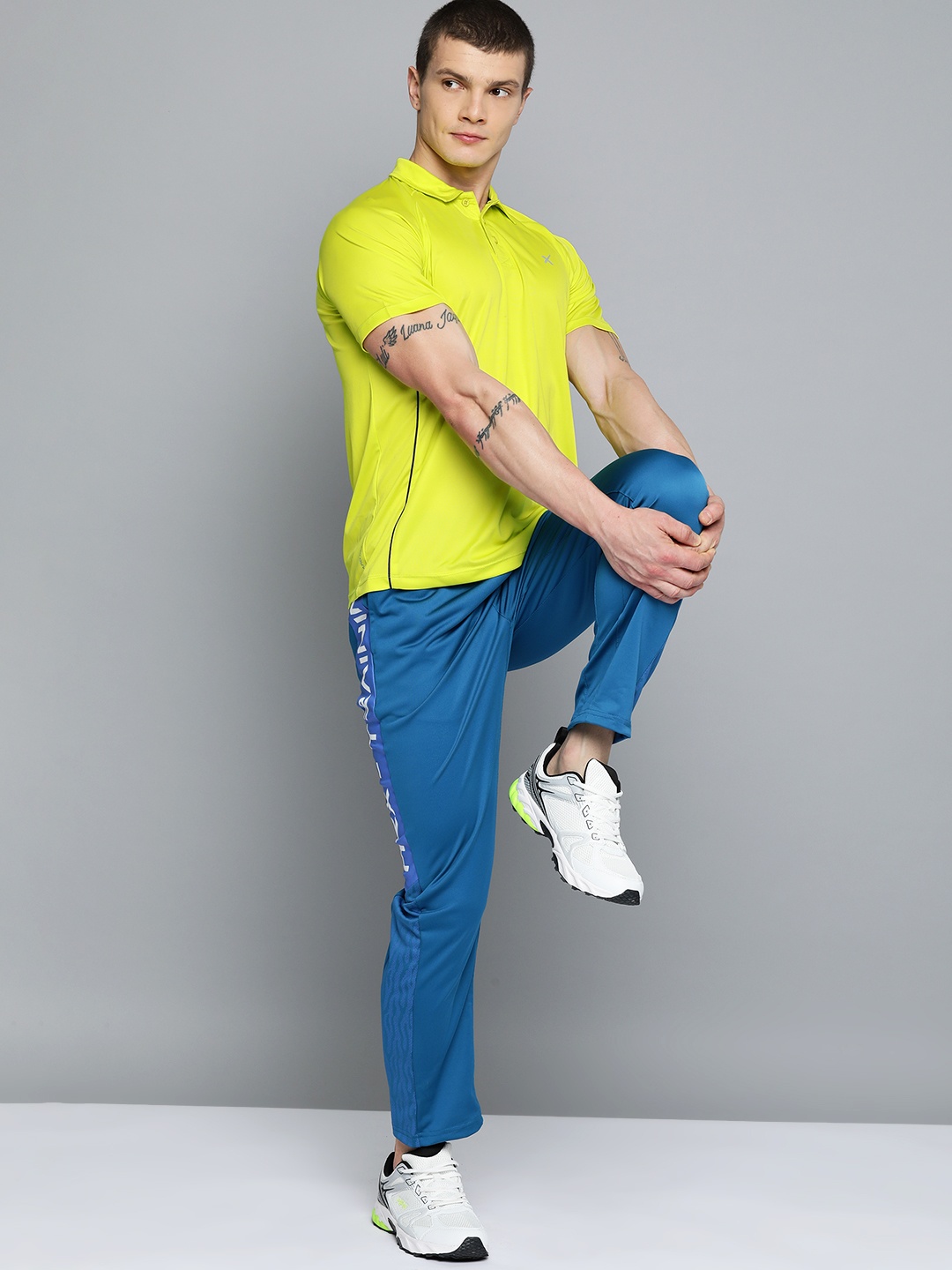 

HRX by Hrithik Roshan Polo Collar Rapid-Dry Training T-shirt, Lime green