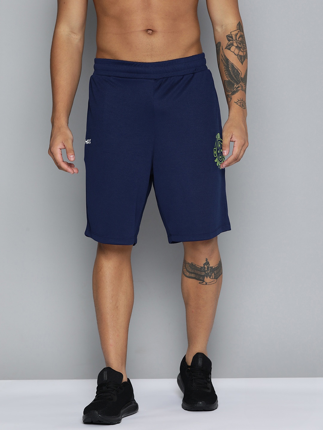 

HRX by Hrithik Roshan Men Rapid-Dry Training Shorts, Blue