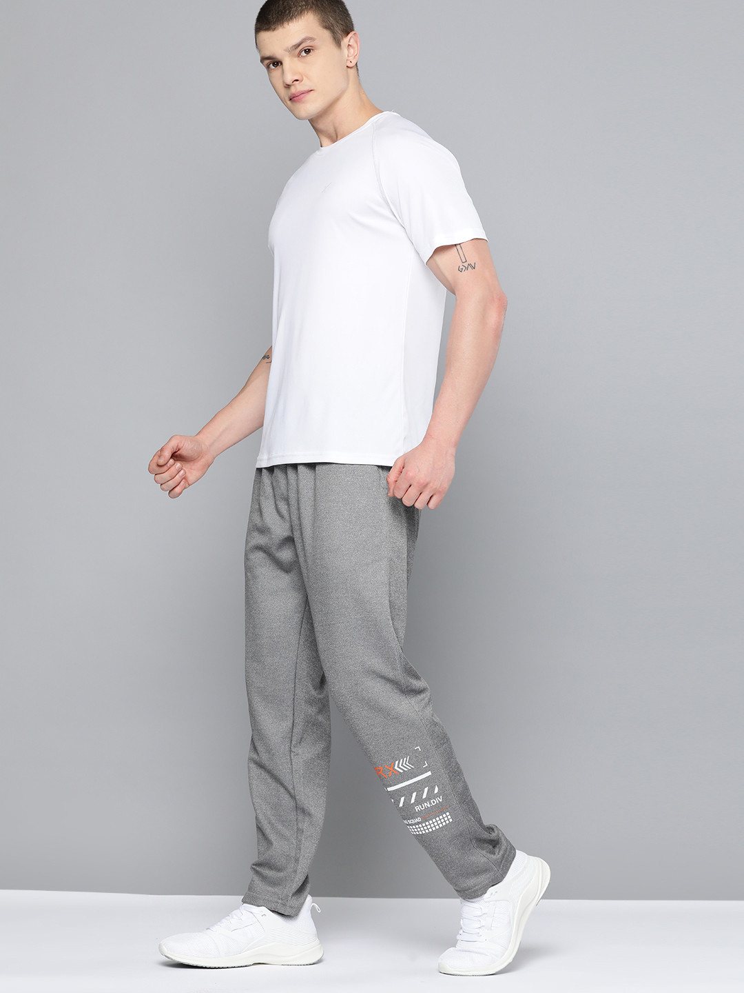 

HRX by Hrithik Roshan Men Rapid-Dry Running Track Pants, Grey