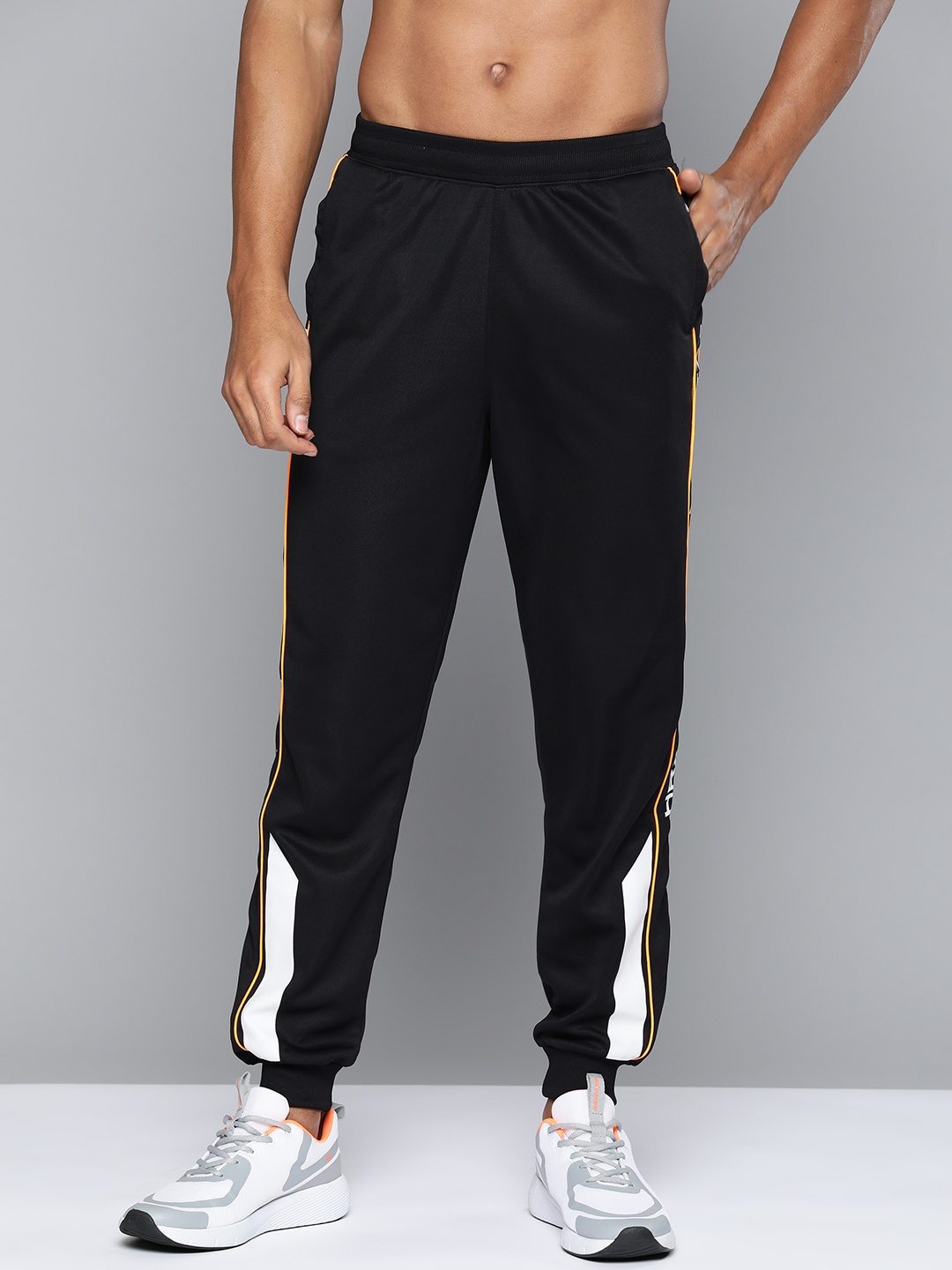 

HRX by Hrithik Roshan Men Reflective Detail Rapid-dry Training Track Pants, Black