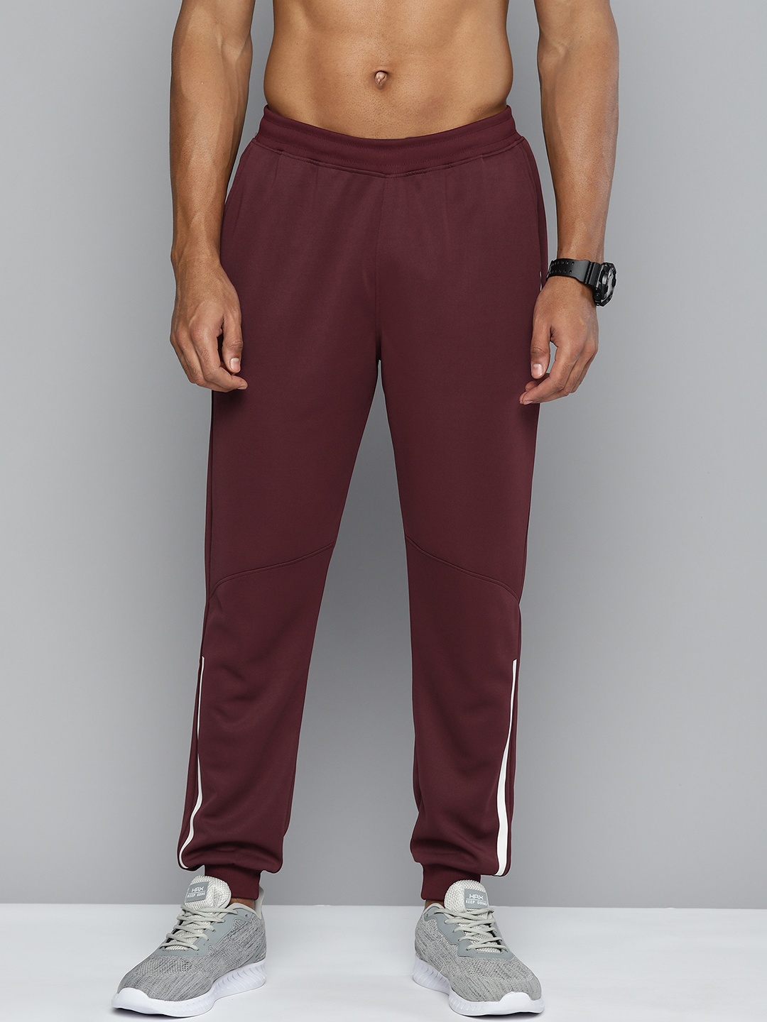 

HRX by Hrithik Roshan Rapid Dry Training Joggers, Maroon