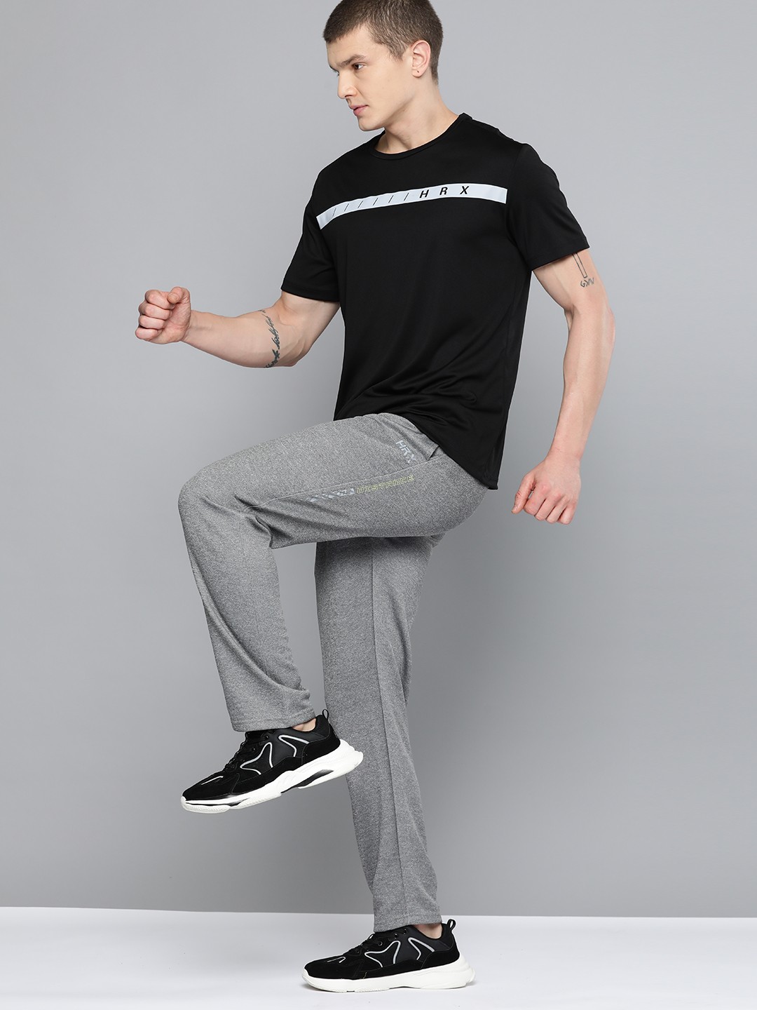 

HRX by Hrithik Roshan Men Rapid-Dry Running Track Pants, Grey