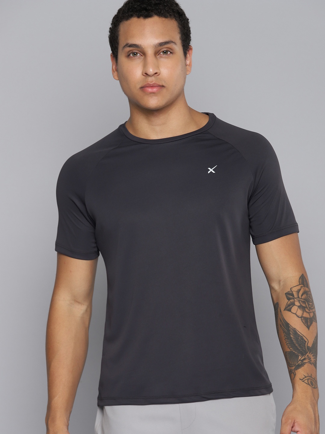 

HRX by Hrithik Roshan Men Rapid-Dry Training T-shirt, Charcoal