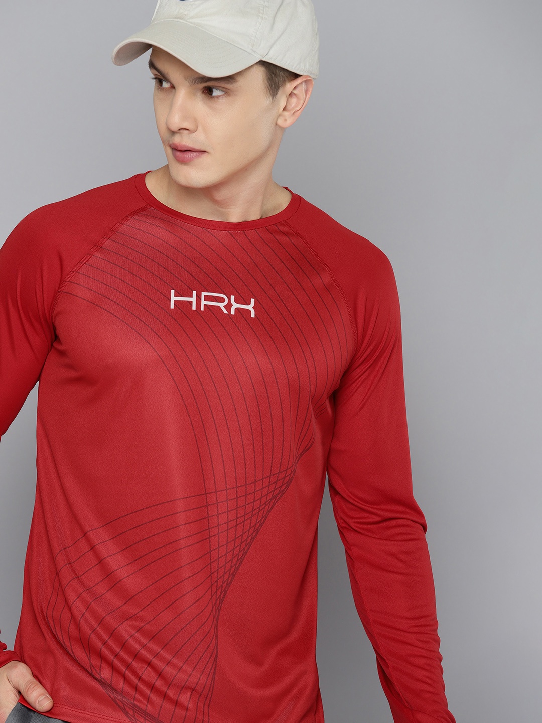 

HRX by Hrithik Roshan Rapid-Dry Printed Training T-shirt, Red