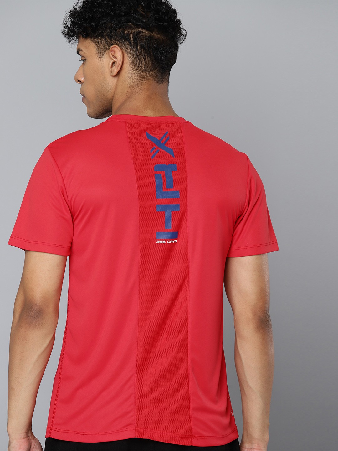 

HRX by Hrithik Roshan Rapid-Dry Brand Logo Printed Back Training T-shirt, Red