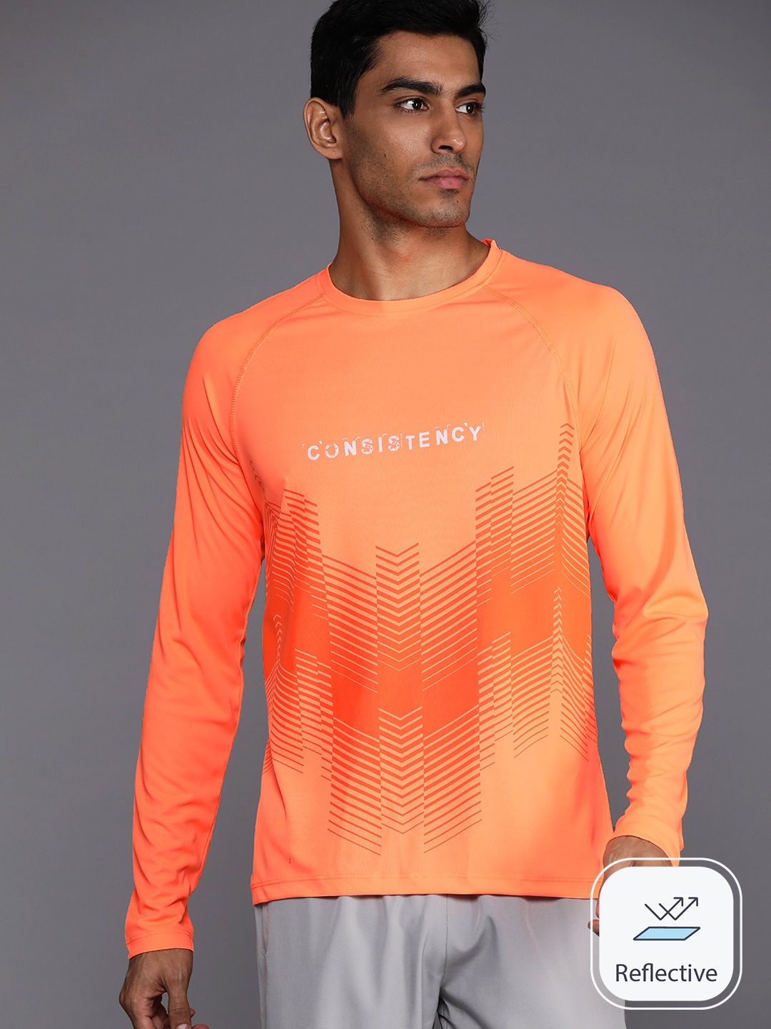 

HRX by Hrithik Roshan Rapid-Dry Training T-shirts, Orange