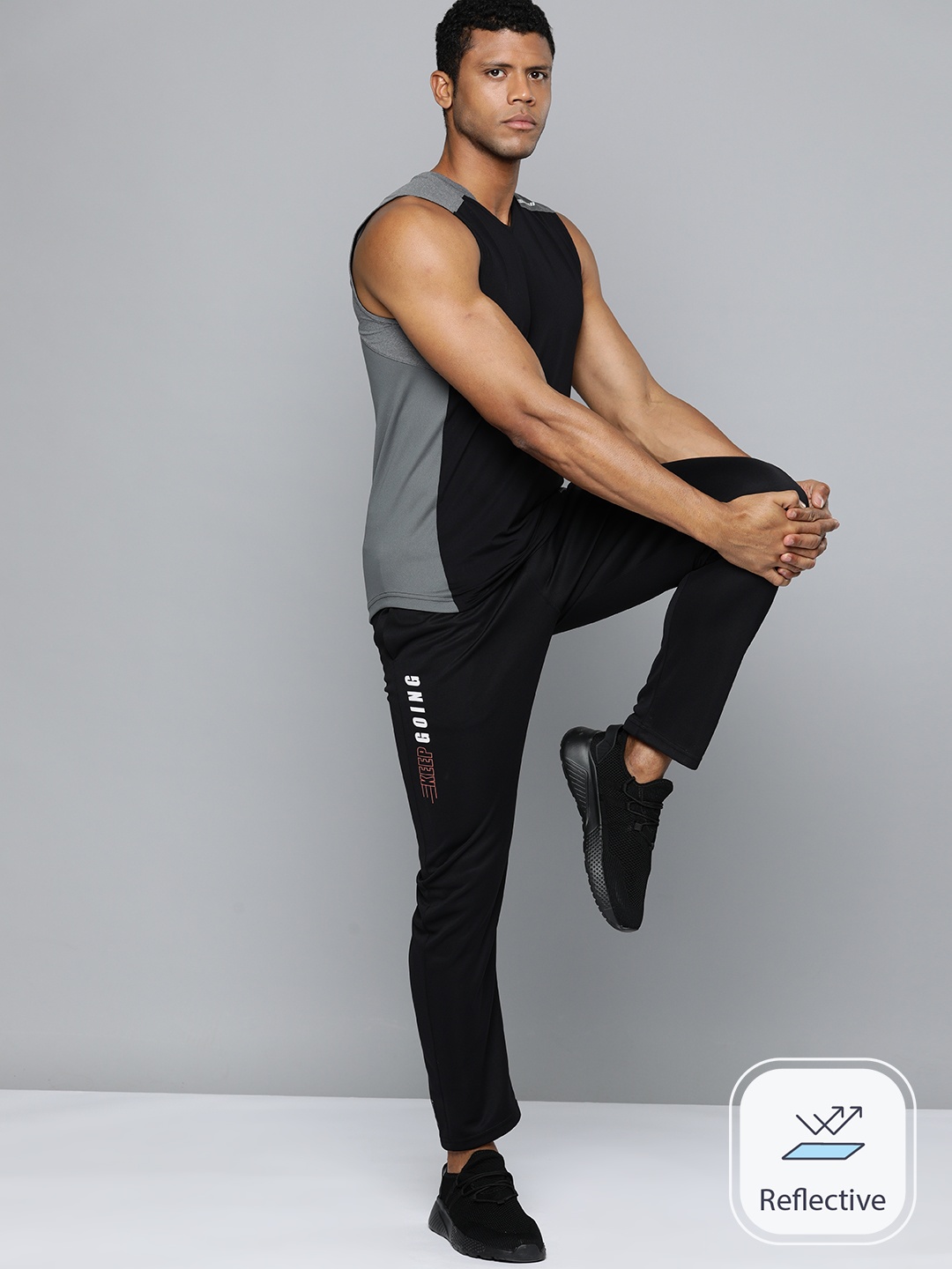 

HRX by Hrithik Roshan Men Rapid-Dry Training Track Pants, Black