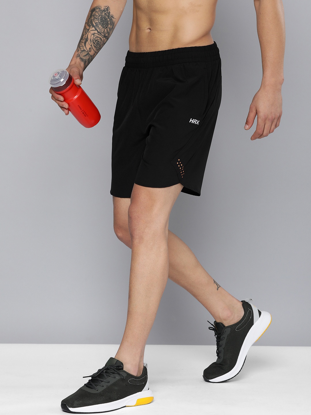 

HRX by Hrithik Roshan Men Rapid Dry Antimicrobial Finish Training Sports Shorts, Black