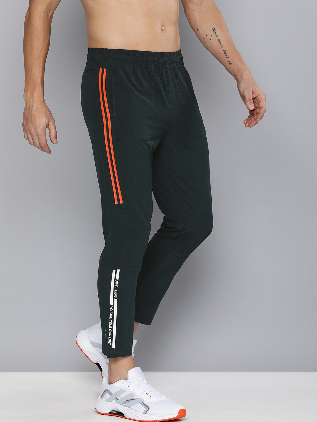 

HRX by Hrithik Roshan Men Antimicrobial Finish Rapid-Dry Training Regular Track Pants, Grey