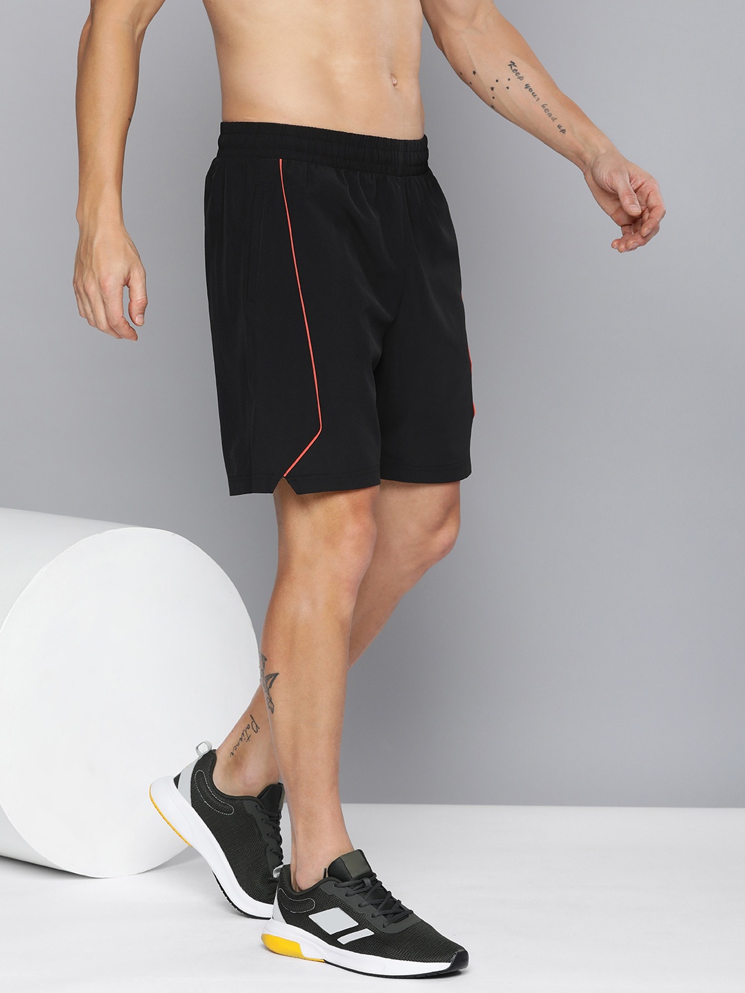 

HRX by Hrithik Roshan Men Rapid Dry Antimicrobial Finish Training Sports Shorts, Black