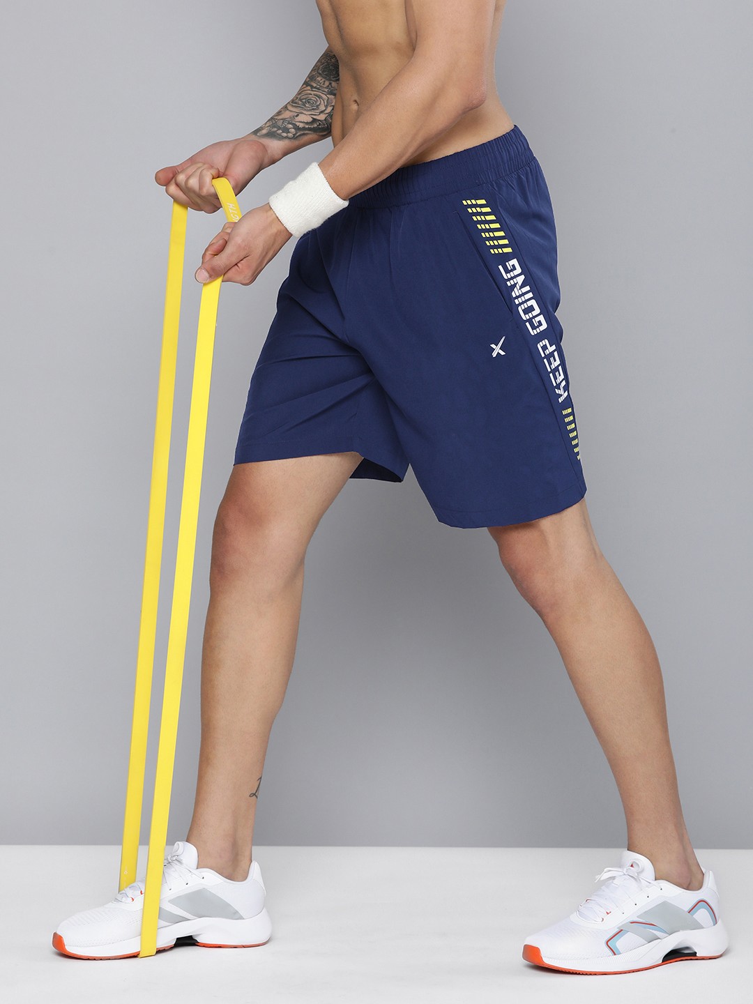 

HRX by Hrithik Roshan Men Rapid Dry Antimicrobial Finish Training Sports Shorts, Blue