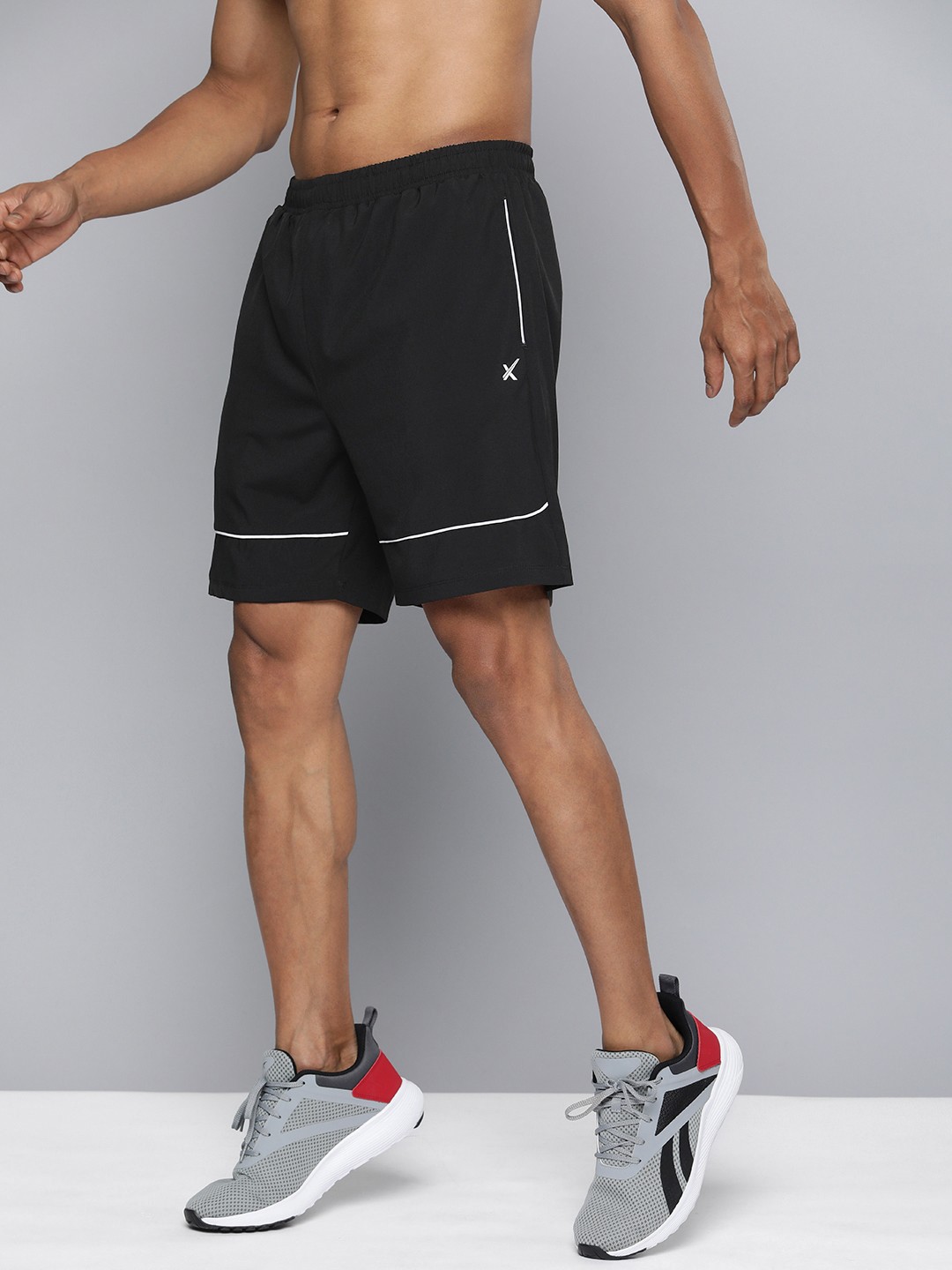 

HRX by Hrithik Roshan Men Solid Rapid-Dry Sports Shorts, Black