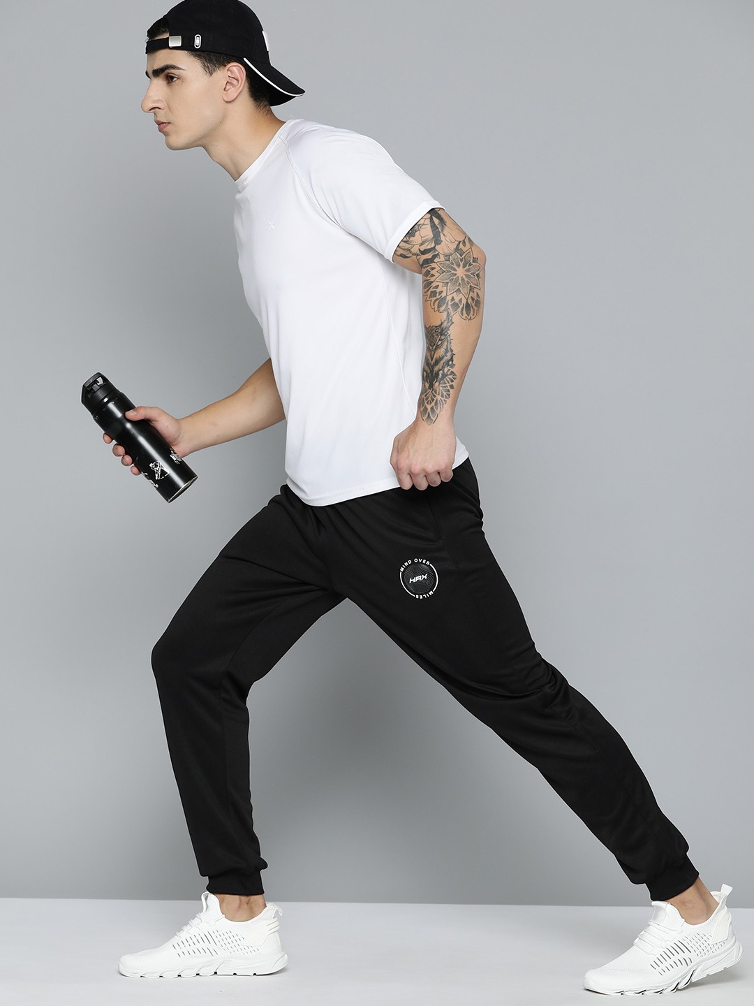 

HRX by Hrithik Roshan Men Rapid-Dry Running Track Pants, Black