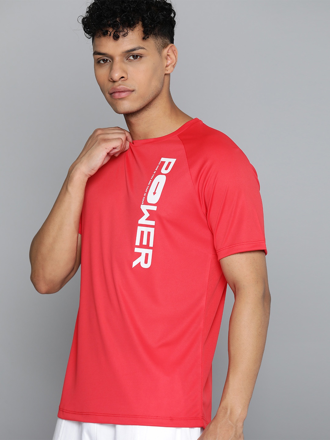 

HRX by Hrithik Roshan Rapid-Dry Printed Training T-shirt, Red