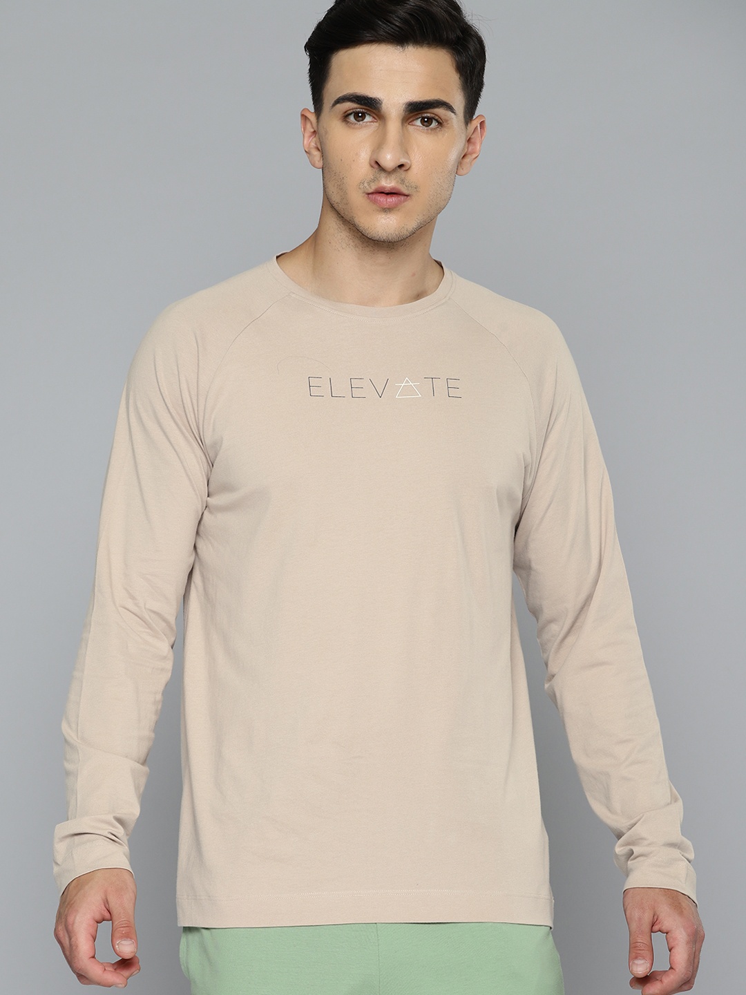 

HRX by Hrithik Roshan Pure Cotton Yoga T-shirt, Beige