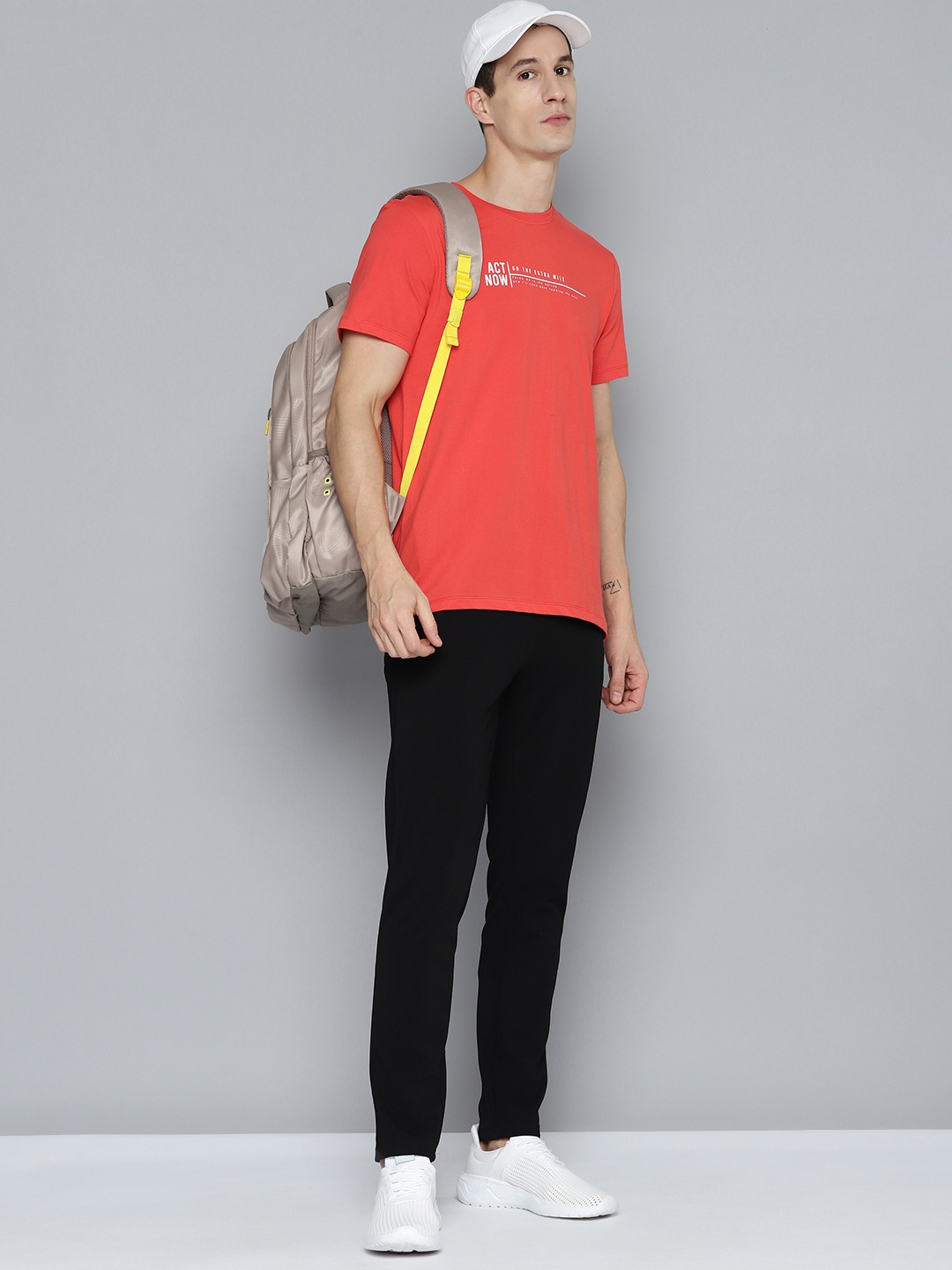 

HRX by Hrithik Roshan Typography Pure Cotton Lifestyle T-shirt, Orange