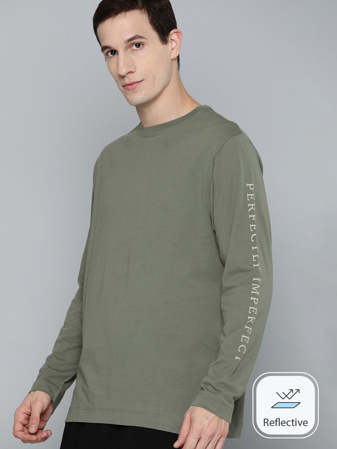 

HRX by Hrithik Roshan Pure Cotton Yoga T-shirt, Olive