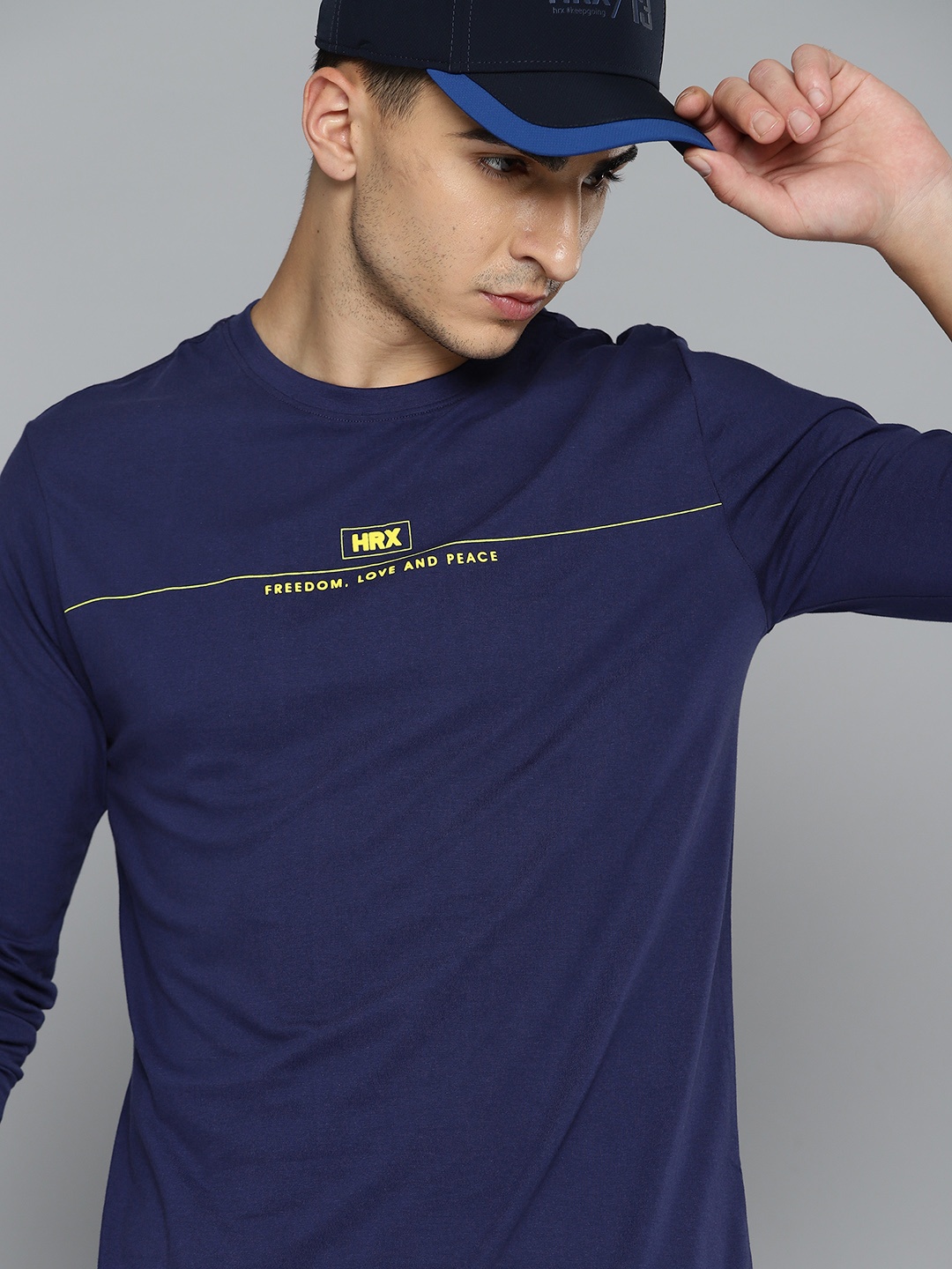 

HRX by Hrithik Roshan Printed Pure Cotton Lifestyle T-shirt, Blue