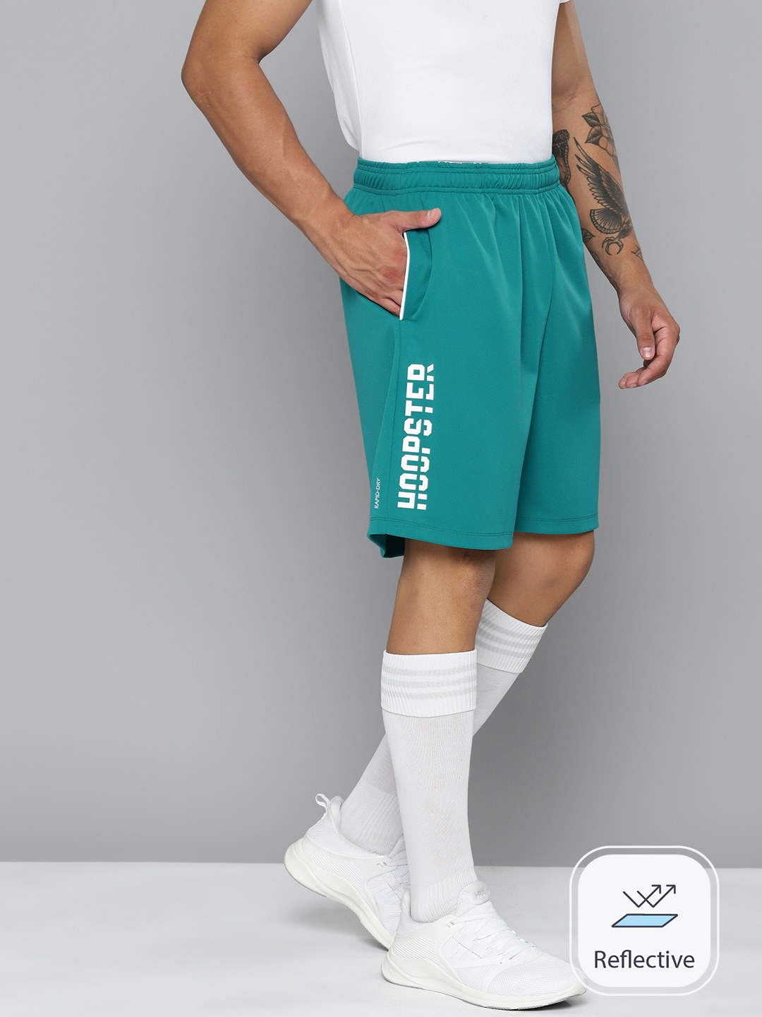 

HRX by Hrithik Roshan Men Rapid-Dry Basketball Shorts, Sea green