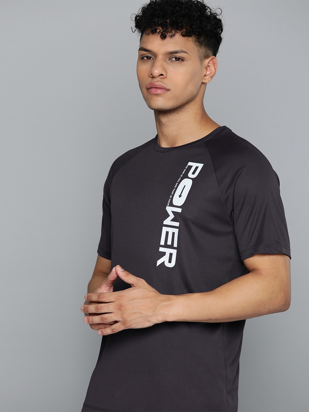 

HRX by Hrithik Roshan Rapid-Dry Printed Training T-shirt, Black