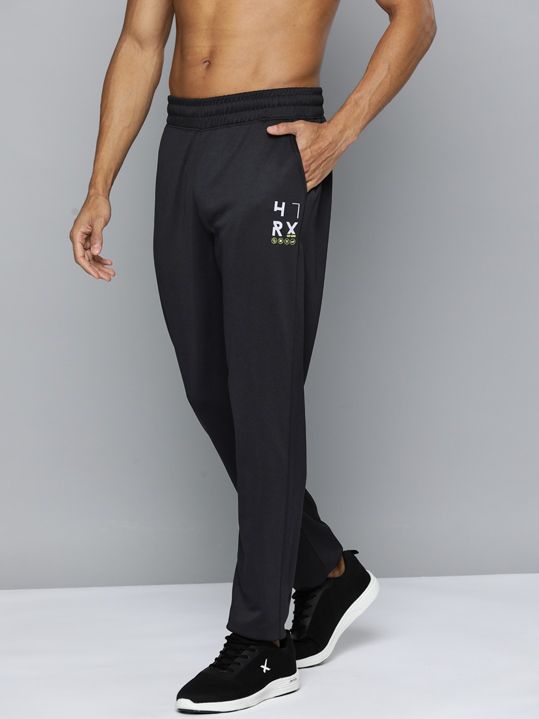 

HRX by Hrithik Roshan Men Rapid Dry Running Track Pants, Black