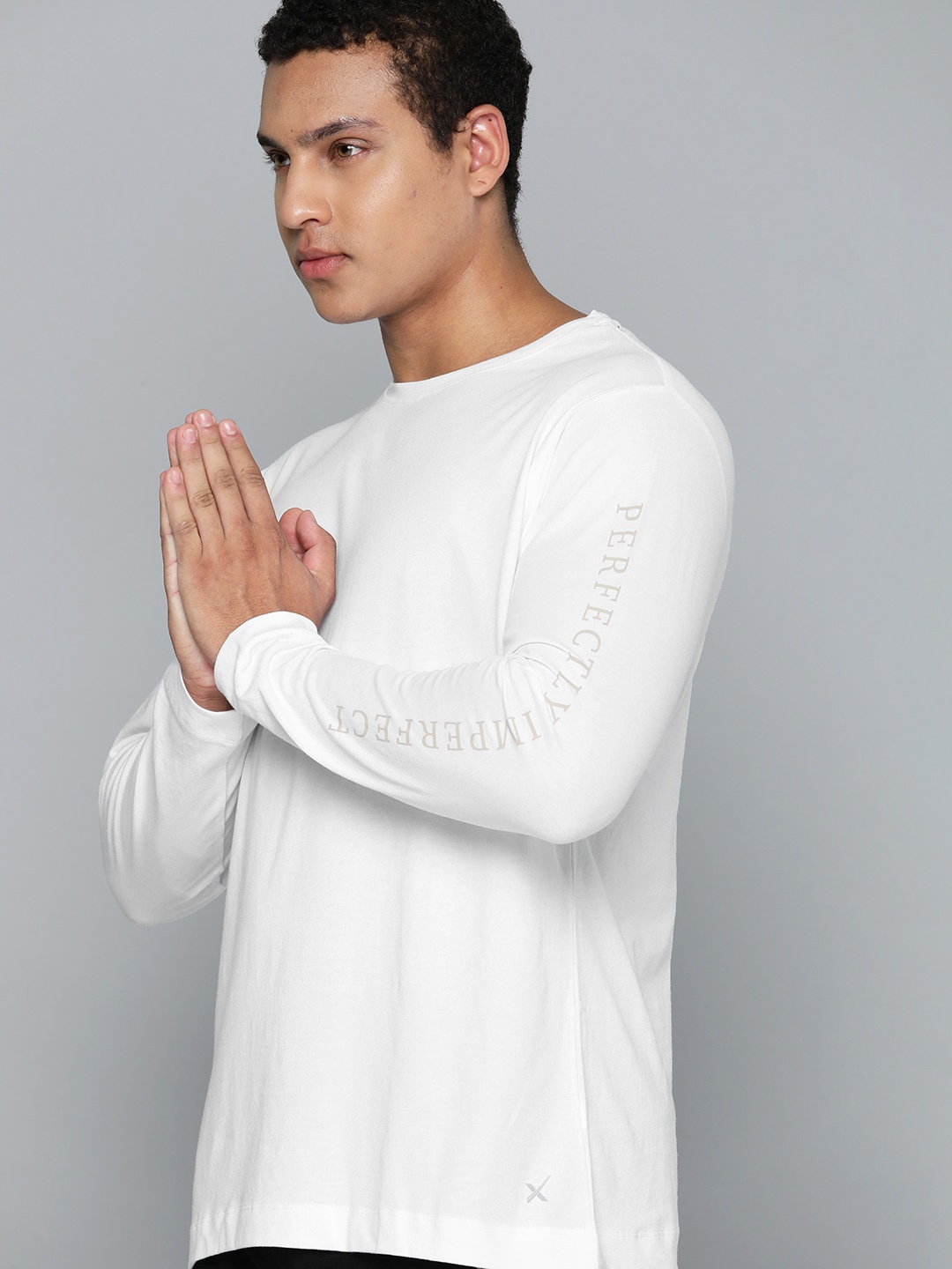 

HRX by Hrithik Roshan Pure Cotton Yoga T-shirt, White