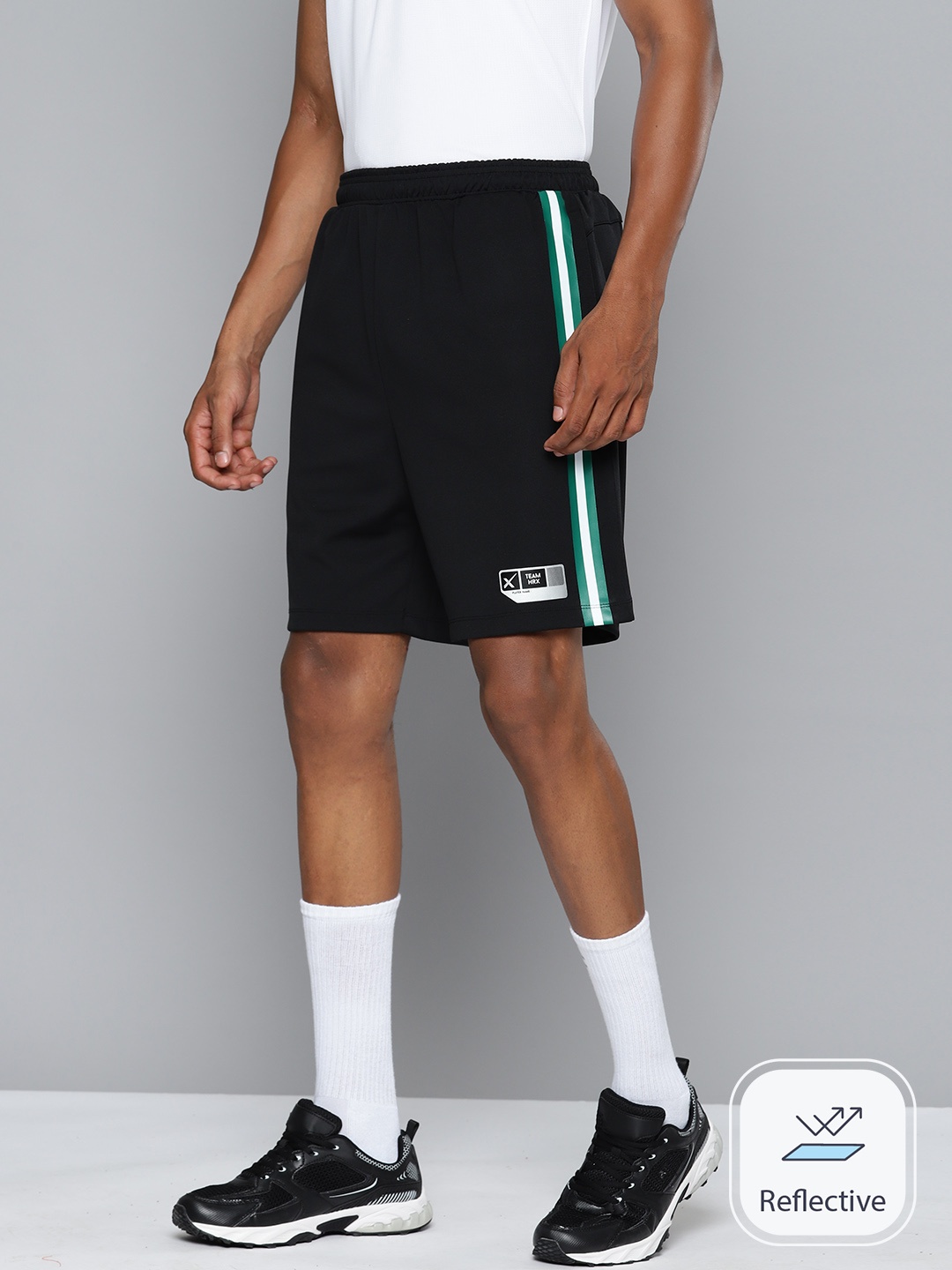 

HRX by Hrithik Roshan Men Rapid-Dry Solid Basketball Shorts, Black