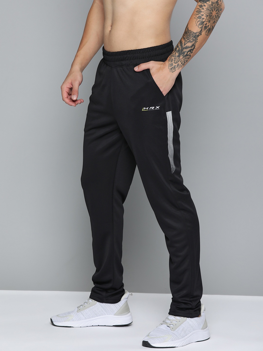 

HRX by Hrithik Roshan Men Rapid-Dry Running Track Pants, Black