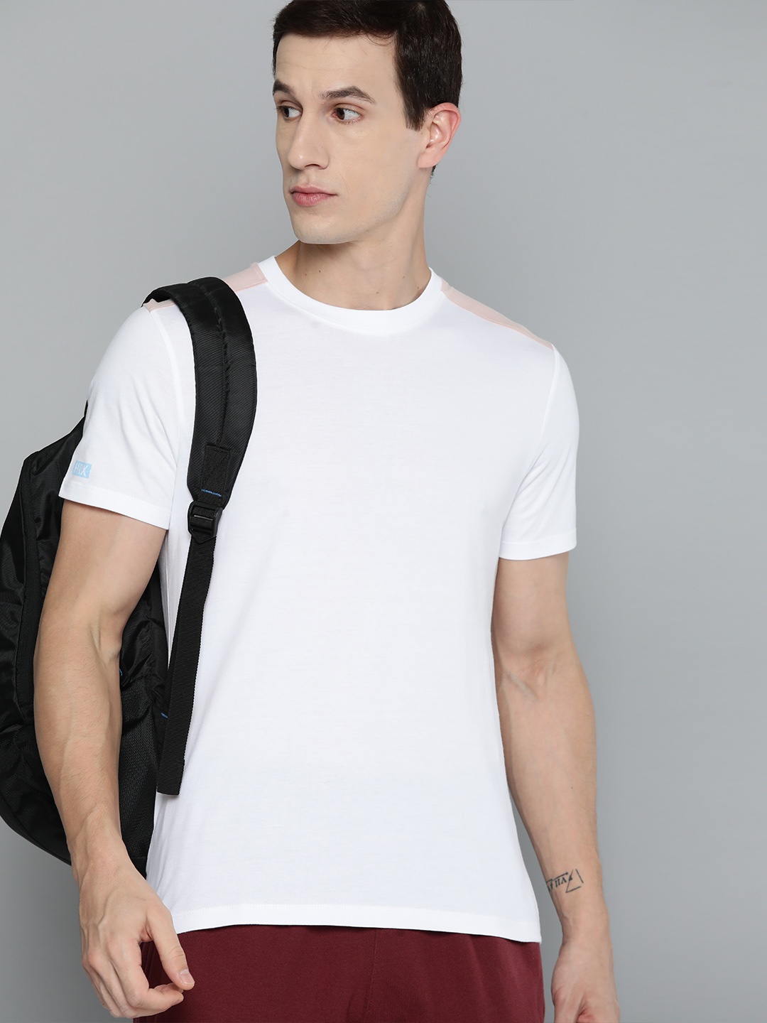 

HRX by Hrithik Roshan Men Solid Pure Cotton T-shirt, White