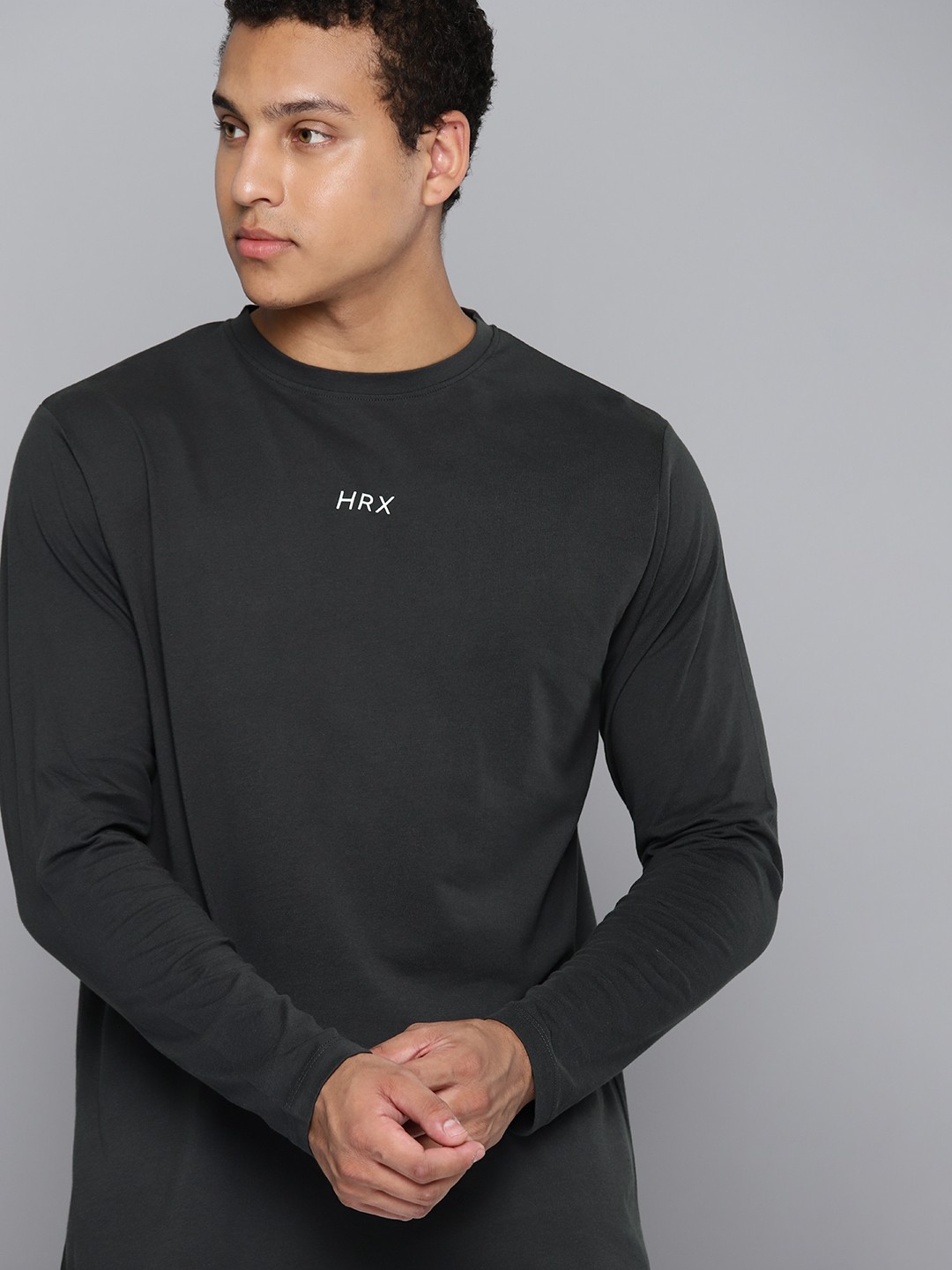 

HRX by Hrithik Roshan Men Pure Cotton Yoga T-shirt, Black