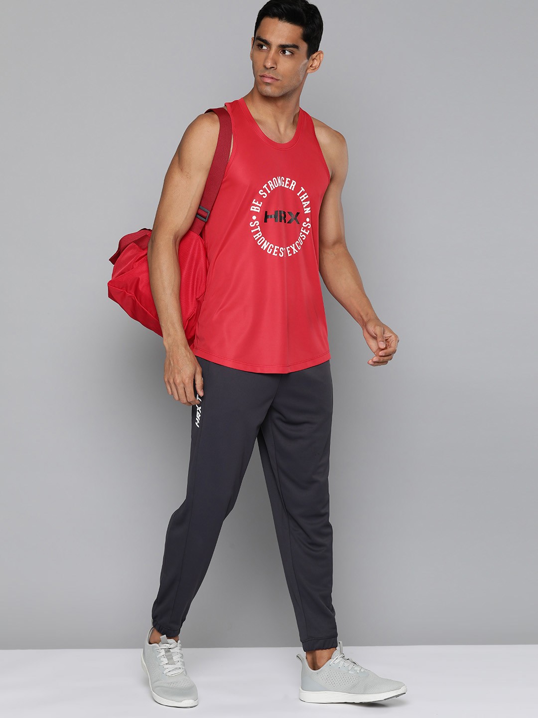 

HRX by Hrithik Roshan Men Typography Printed Rapid-Dry Training T-shirt, Red