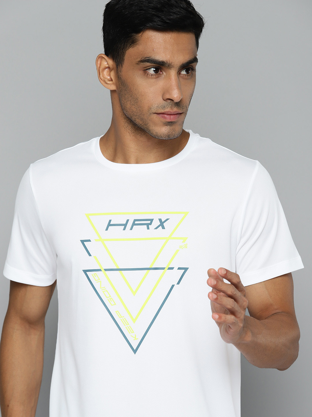 

HRX by Hrithik Roshan Men Brand Logo Printed Running T-shirt, Black