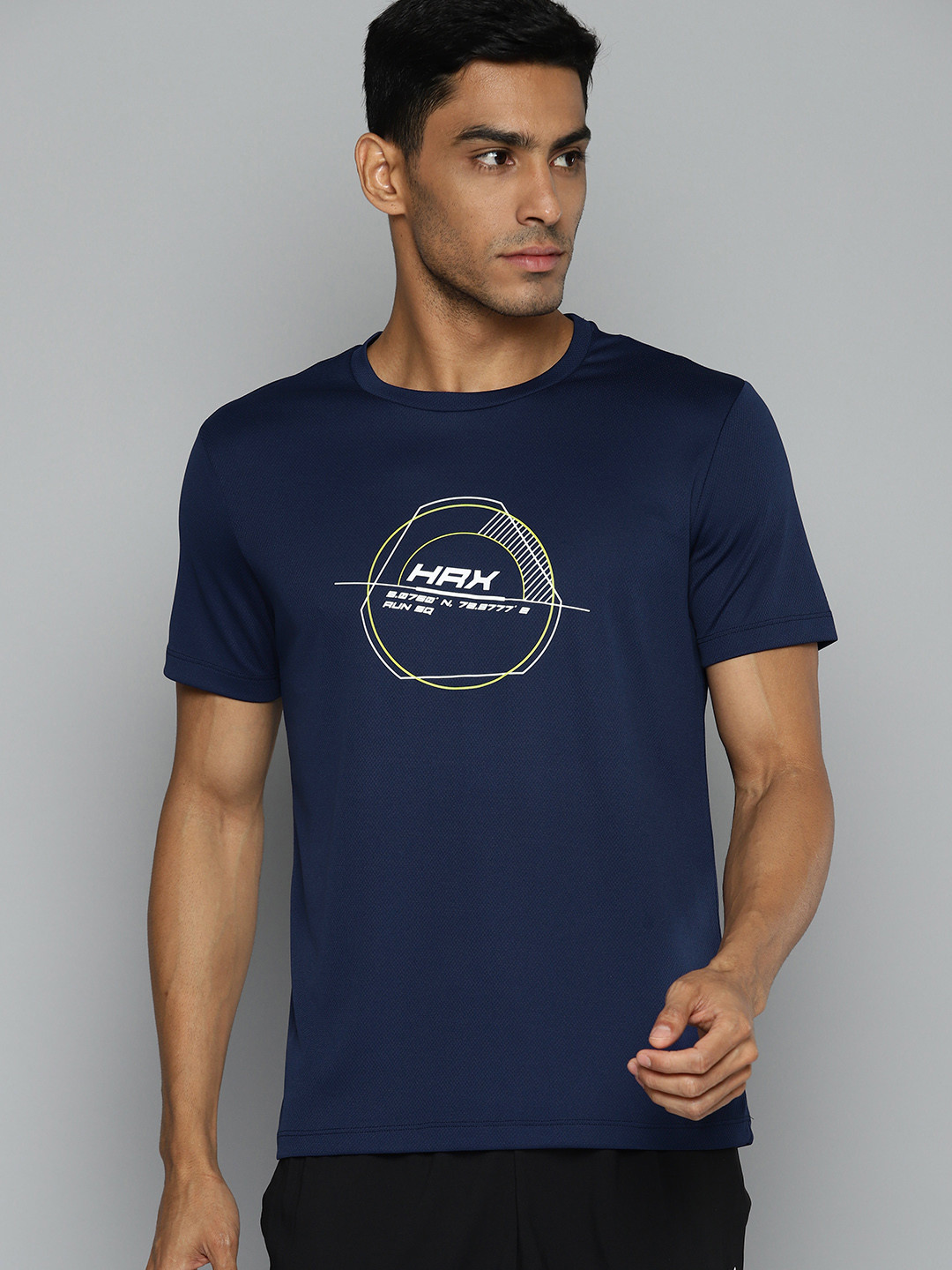 

HRX by Hrithik Roshan Men Rapid Dry Running T-shirt, Blue