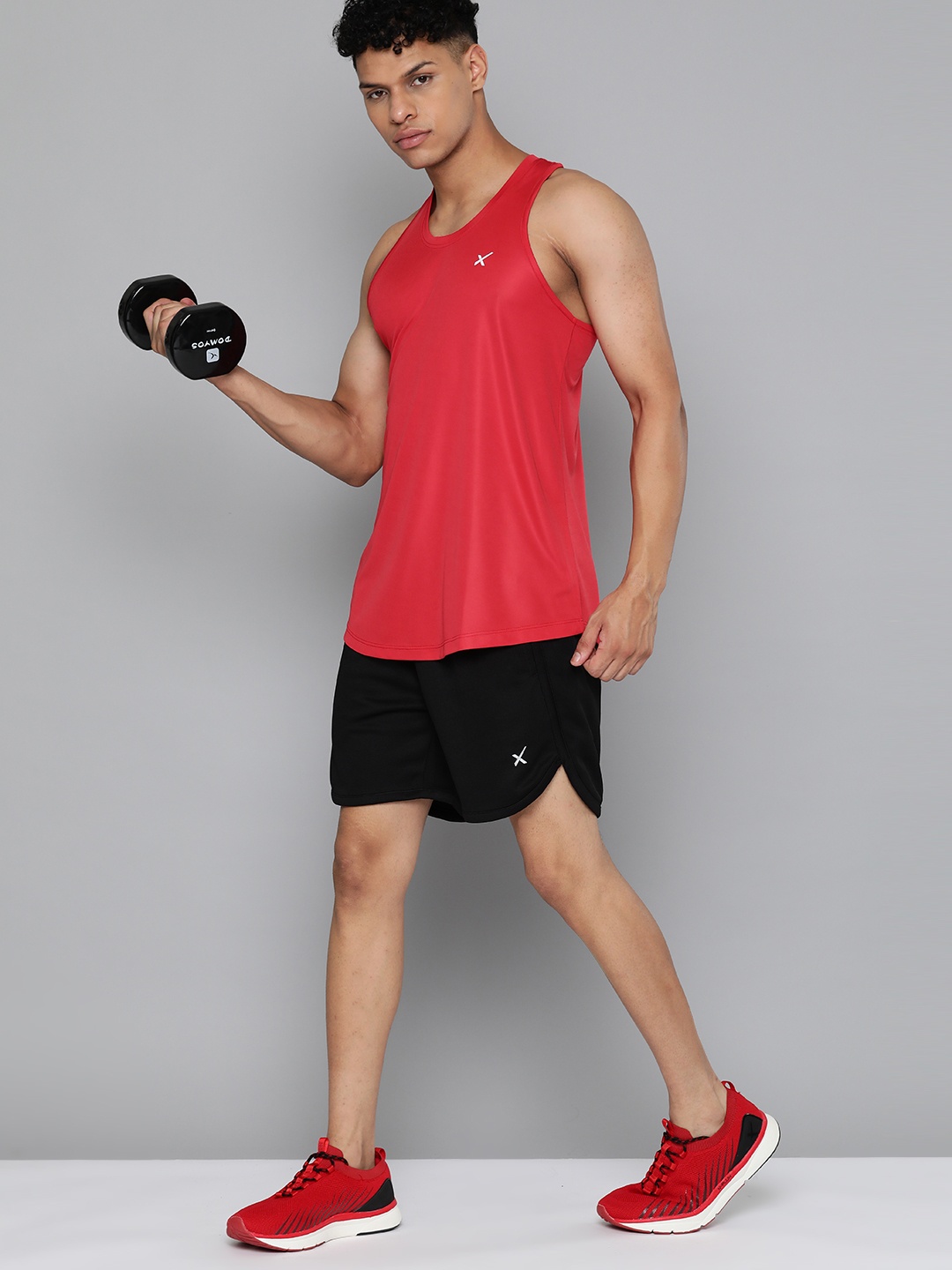 

HRX by Hrithik Roshan Brand Logo Back Printed T-shirt, Red