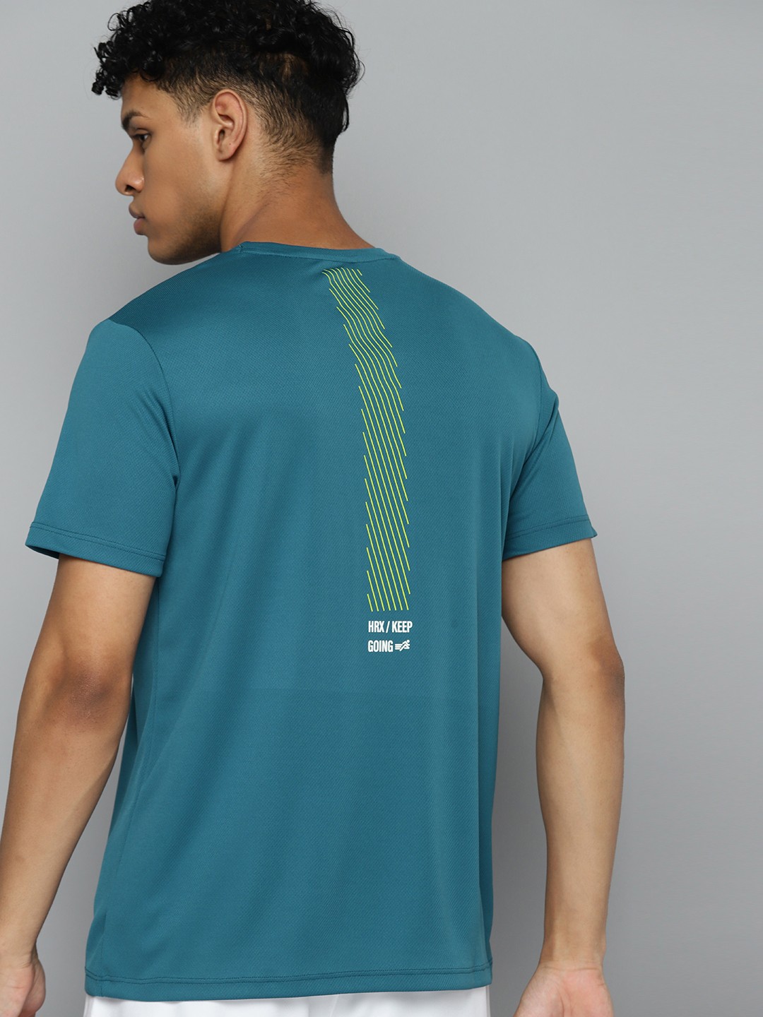 

HRX by Hrithik Roshan Rapid Dry Typography Printed T-shirt, Teal