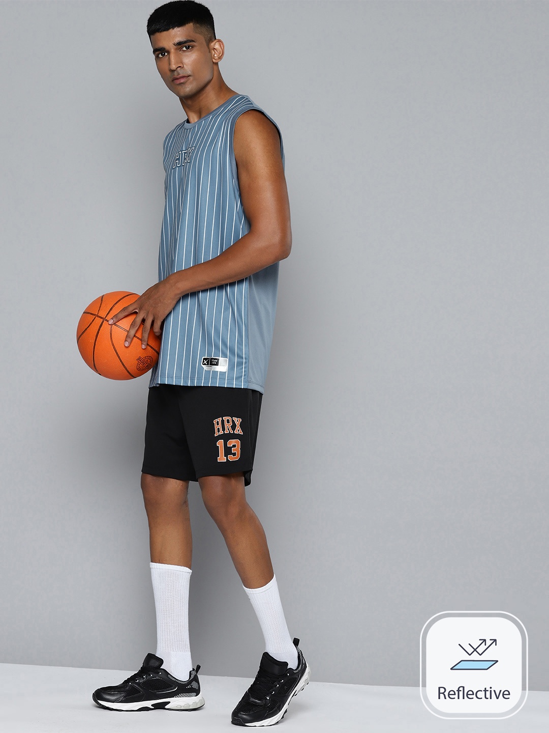 

HRX by Hrithik Roshan Men Rapid-Dry Basketball Shorts, Black