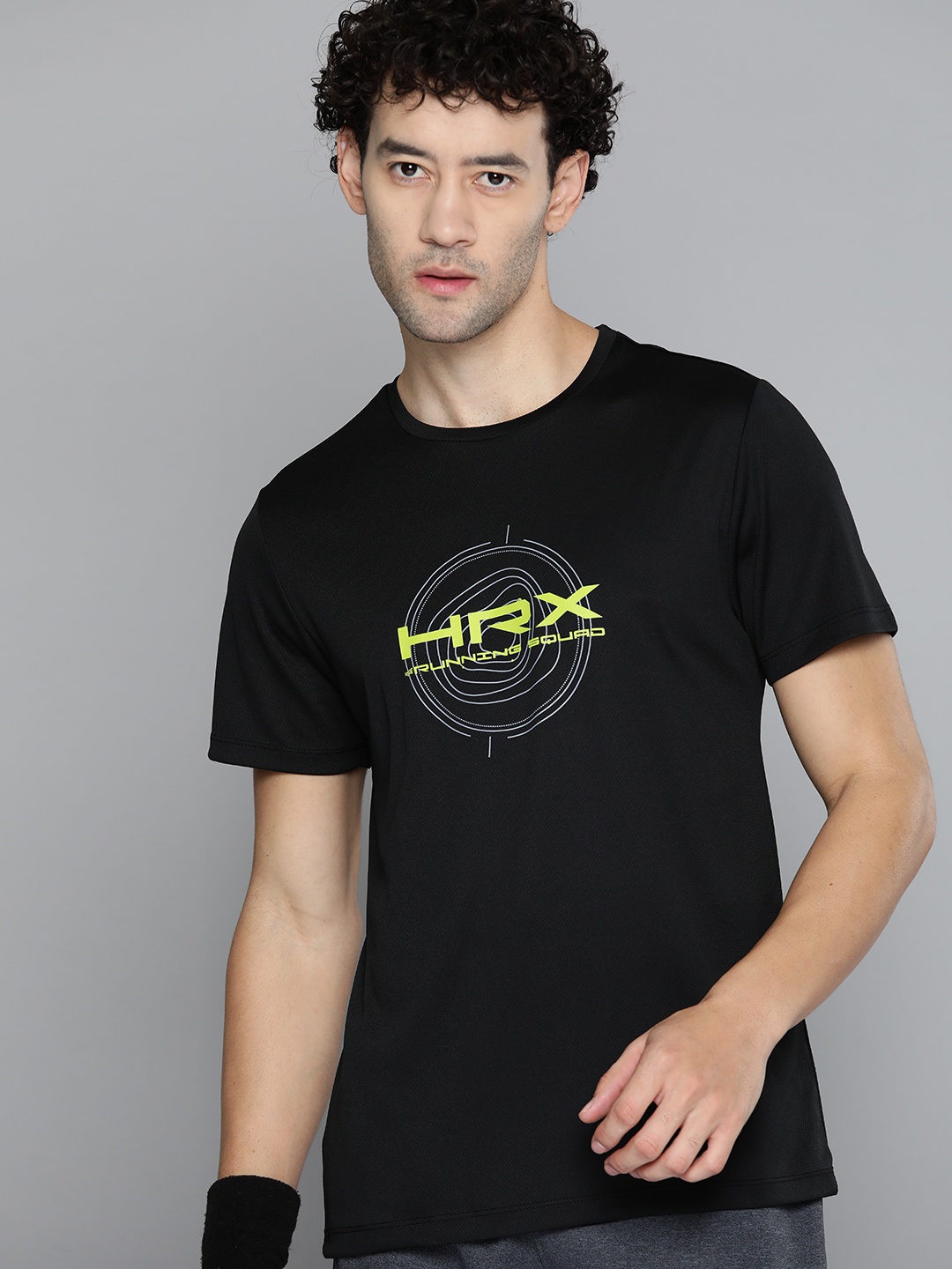

HRX by Hrithik Roshan Men Brand Logo Printed T-shirt, Black