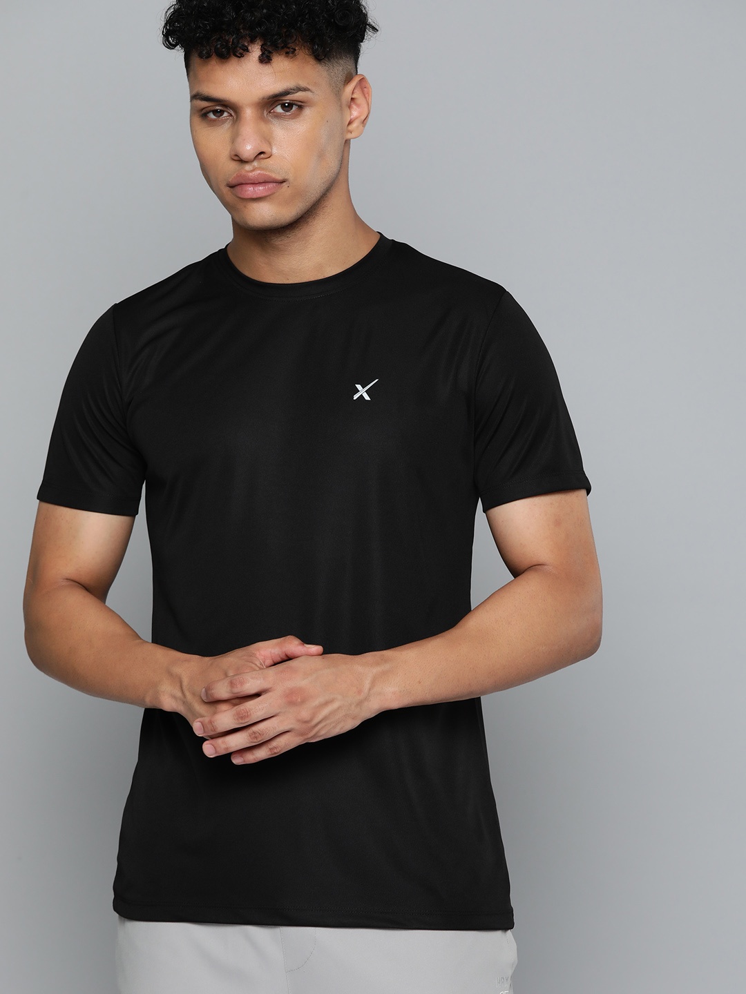 

HRX by Hrithik Roshan Typography Printed Training T-shirt, Black
