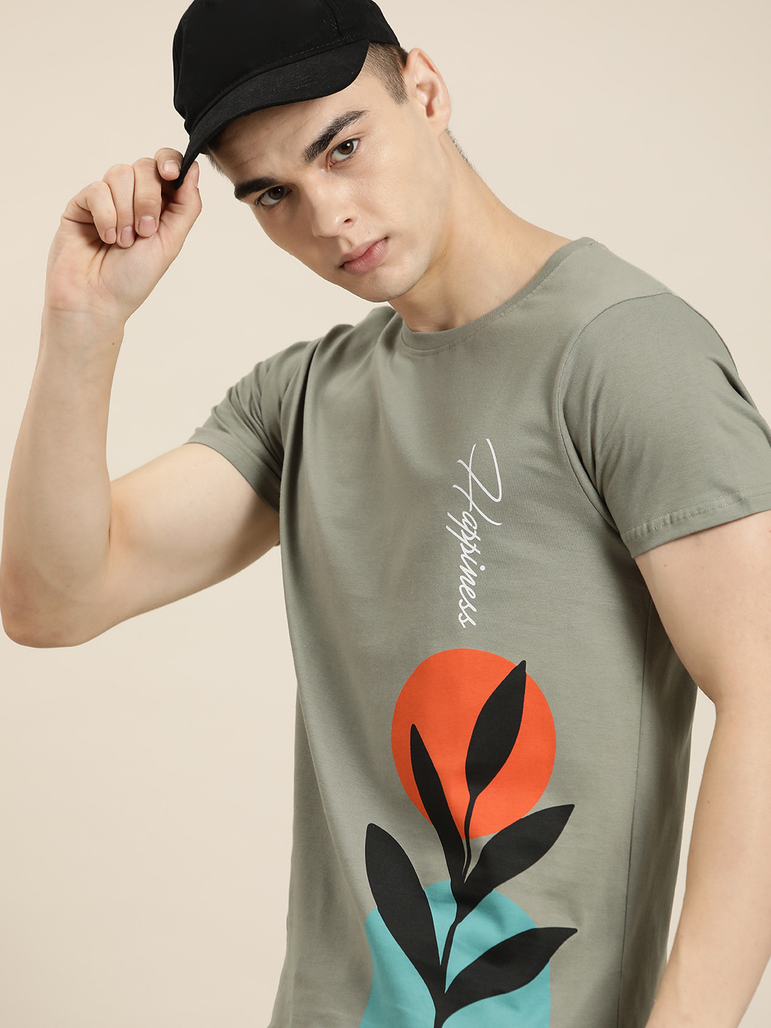 

Moda Rapido Printed Pure Cotton T-shirt, Green
