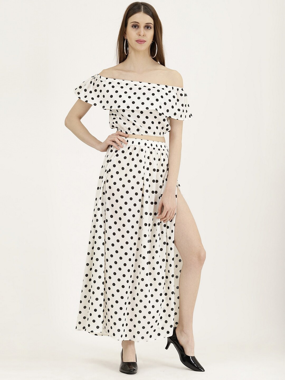 

Darzi Off-Shoulder Organic Cotton Maxi Dress, White