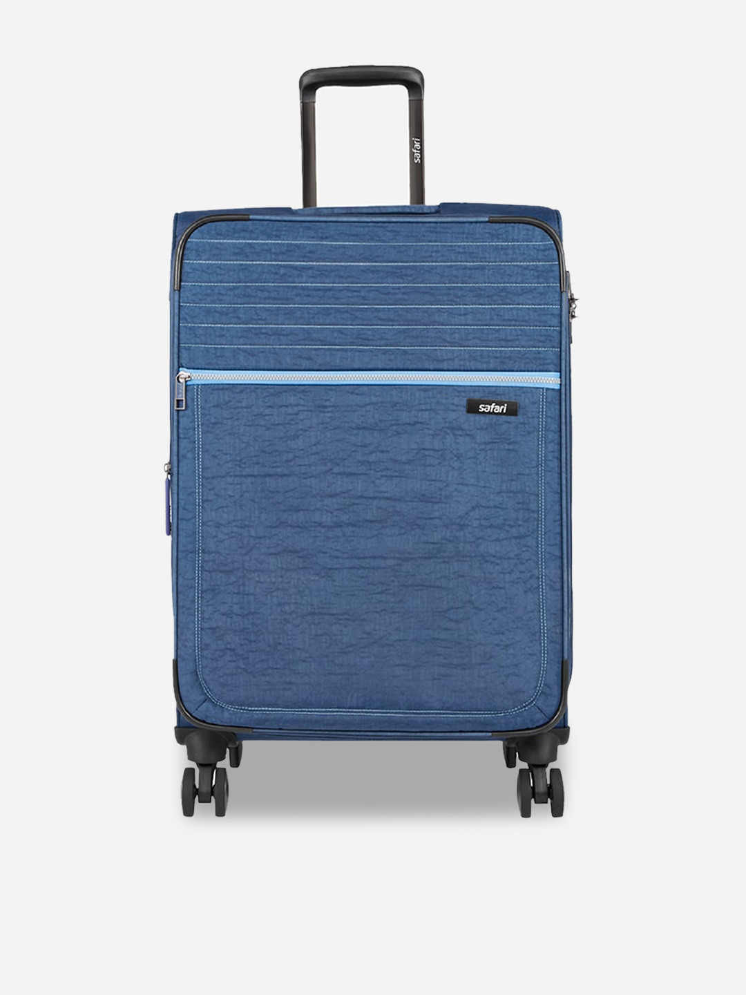 

Safari Duvet Textured Soft-Sided Medium Trolley Suitcase, Blue