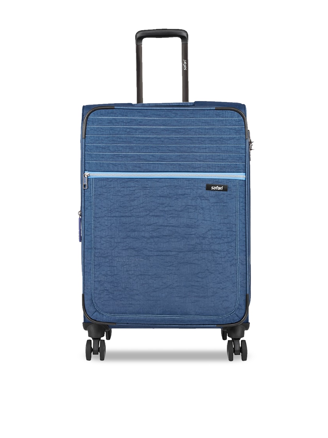 

Safari Textured Soft-Sided Cabin Trolley Suitcase, Blue