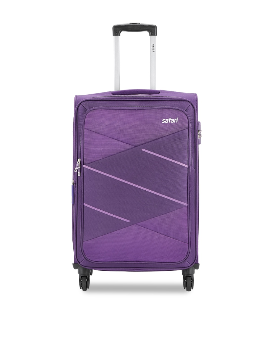 

Safari Textured Soft-Sided Cabin Trolley Suitcase, Purple