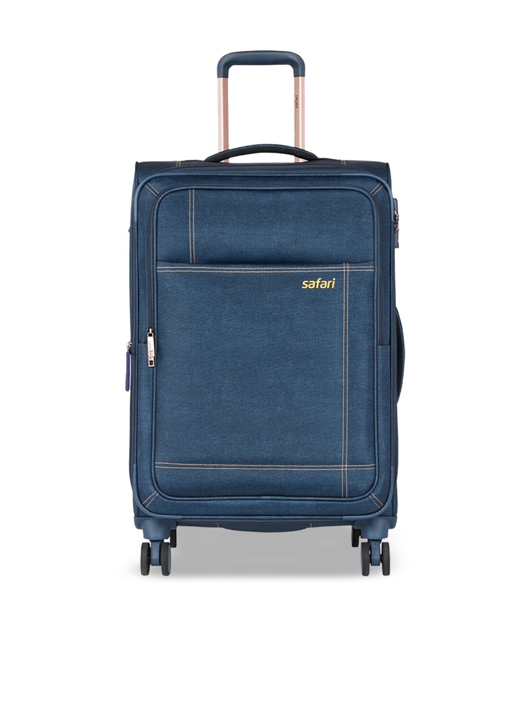 

Safari Denim Plus Soft-Sided Medium Trolley Suitcase, Navy blue