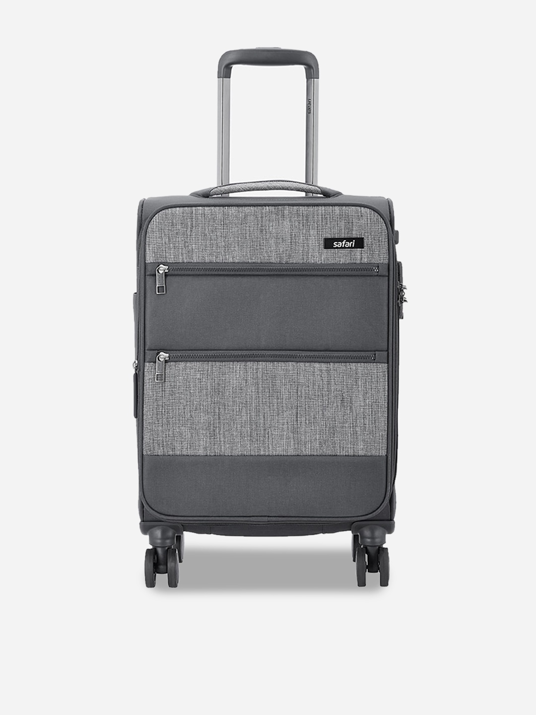 

Safari Colourblocked Soft-Sided Cabin Trolley Suitcase, Grey