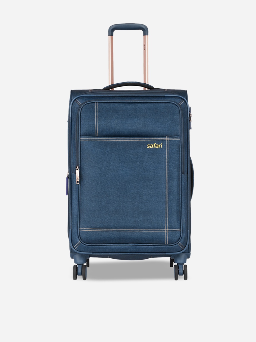 

Safari Denim Plus Soft Sided Cabin Trolley Bag, Navy blue