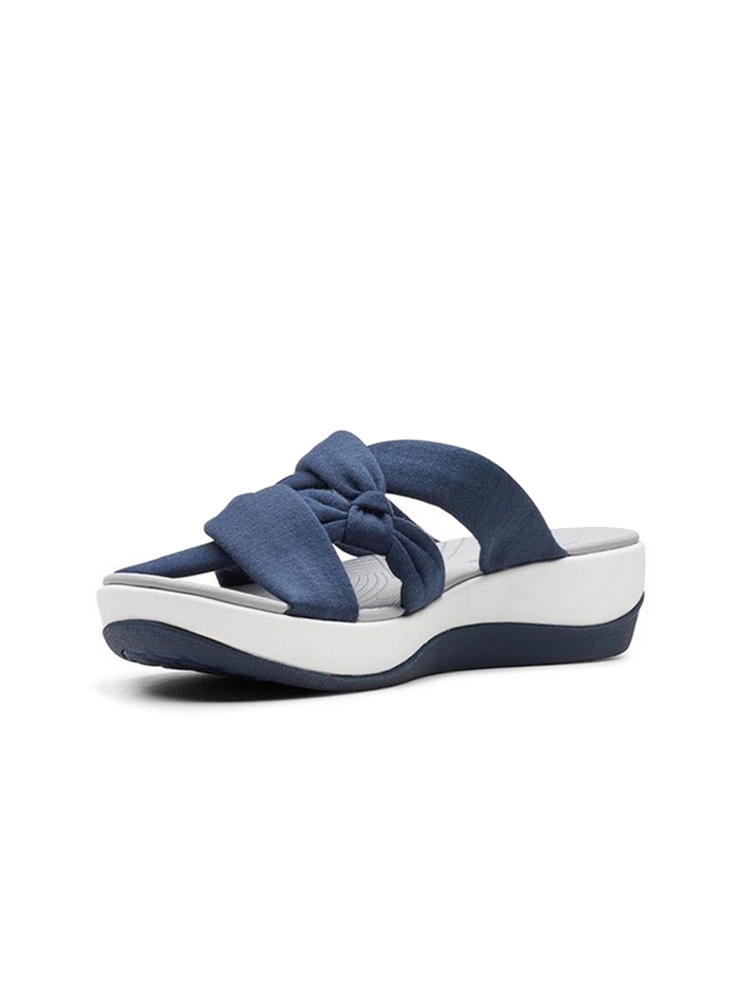 

Clarks Women Comfort Open Toe Heels, Navy blue